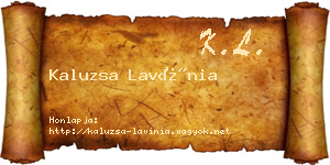 Kaluzsa Lavínia névjegykártya