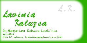 lavinia kaluzsa business card